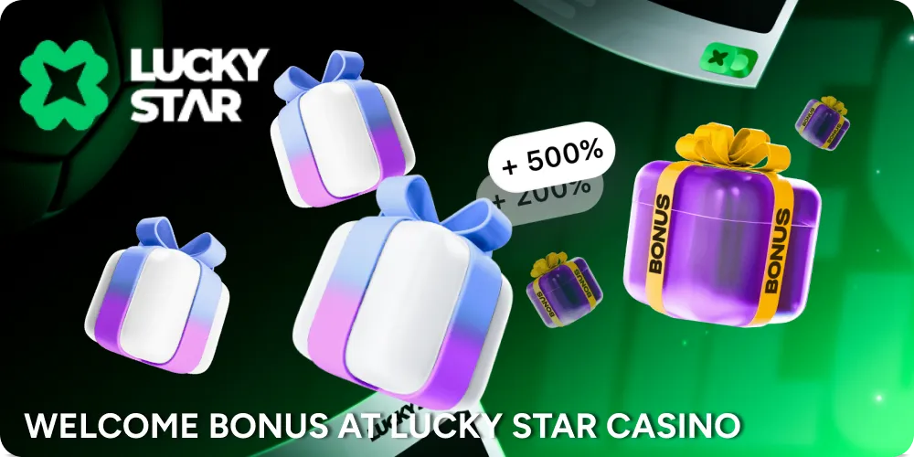 Create an account at Lucky Star online casino and receive extreamly-high welcome bonus in INR.